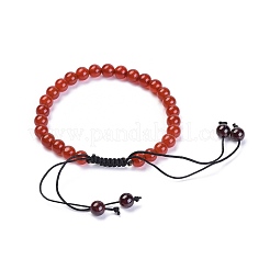 Natural Garnet/Carnelian(Dyed & Heated) Braided Bead Bracelets&nbsp;BJEW-JB04337-02