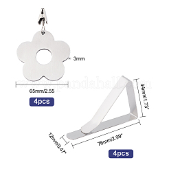 8 Pcs 2 Styles Stainless Steel Table Cover Tablecloth Weights&nbsp;HJEW-OC0001-02
