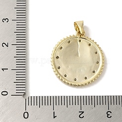 Brass Enamel Micro Pave Cubic Zirconia Pendants&nbsp;KK-Z042-24G-01