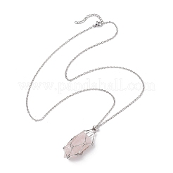 Non-Tarnish 3Pcs 3 Styles 304 Stainless Steel Cable Chain Macrame Pouch Empty Stone Holder Necklace Making&nbsp;NJEW-JN04973
