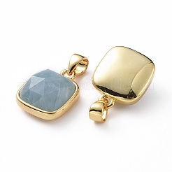 Natural Aquamarine Charms&nbsp;G-L553-58B-G