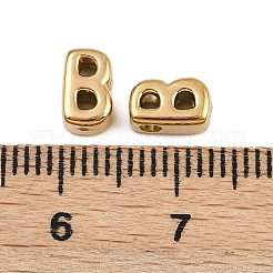 304ステンレススチールチャーム  文字L  イオンプレーティング（ip）  18KGP本金メッキ  文字B  7.5x4.5x3.5mm  穴：1.8mm&nbsp;STAS-C135-03B-G