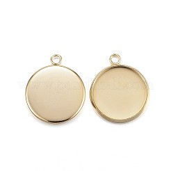 304ステンレススチールペンダントカボションセッティング  プレーンエッジベゼルカップ  フラットラウンド  ミックスカラー  トレイ：8mm  13x10x2mm  穴：2mm&nbsp;STAS-G127-13-8mm