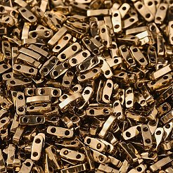 MIYUKIクォーターティラビーズ  日本製シードビーズ  2穴  (qtl457) メタリックダークブロンズ  5x1.2x1.9mm  穴：0.8mm  約24000個/500g&nbsp;SEED-MY05-QTL0457