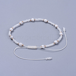 Adjustable Nylon Thread Braided Beaded Bracelets&nbsp;BJEW-JB04376-01