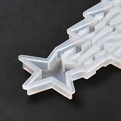 スターディスプレイデコレーションシリコンモールド付きDIY 3Dクリスマスツリー  レジン型  UVレジン＆エポキシレジンのクラフト作り用  ホワイト  220x102x8mm&nbsp;DIY-G056-B01