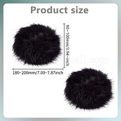 アクリル繊維オーバースリーブ  ブラック  180~200x90~100mm&nbsp;AJEW-WH0570-05B