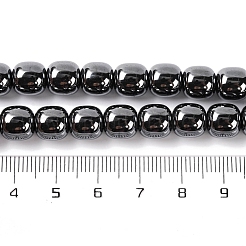 非磁性合成ヘマタイトビーズ連売り  バレル  黒メッキ  8.5x8mm  穴：1.5mm  約49個/連  15.79''（40.1センチメートル）&nbsp;G-Q174-03
