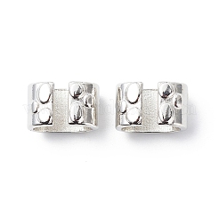 合金スライドチャーム  長方形  プラチナ  12x8mm  内径：5x10mm&nbsp;PALLOY-I036-P
