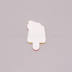 樹脂カボション  携帯電話の装飾とボビーピンのアクセサリーのDIY  アイスクリーム  カラフル  34x19x2mm&nbsp;RESI-WH0025-28B