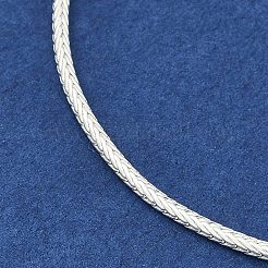 真鍮の喜平チェーンブレスレット  銀  6-7/8インチ（17.5cm）&nbsp;BJEW-C085-02S