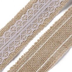 黄麻布リボン  ヘシアンリボン  ジュートリボン  レースで  ジュエリー作りのための  ホワイト  1-1/2インチ（38mm）  約2m /ロール  24のロール/袋&nbsp;OCOR-S126-04