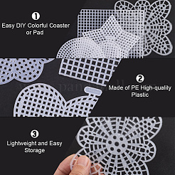 24Pcs 11 Styles DIY Plastic Canvas Shapes&nbsp;DIY-CP0012-41