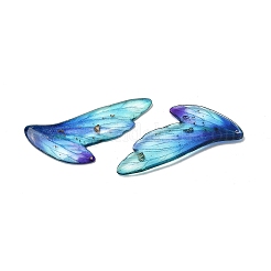 2Pcs Transparent Epoxy Resin Pendants&nbsp;RESI-A044-05D
