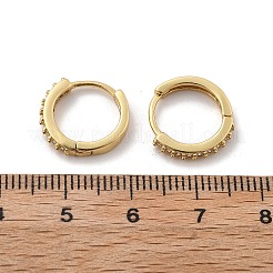 Clear Cubic Zirconia Huggie Hoop Earrings&nbsp;EJEW-L231-41G-01