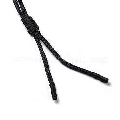 Natural Labradorite Heart Pendant Necklace with Nylon Cord&nbsp;G-K338-02