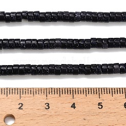 合成ブルーゴールドストーン青金砂石ビーズ連売り  ディスク  ヒシビーズ  4x2~2.5mm  穴：0.7mm  約158~160個/連  14.96''~15.16''（38~38.5センチメートル）&nbsp;G-Z110-A37-2x4mm-02