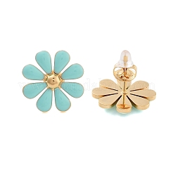 304 Stainless Steel Enamel Stud Earrings&nbsp;EJEW-S226-03G-02