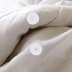 スナップアクセサリー作り真鍮のスナップボタン  衣服のボタン  ミシンアクセサリー  布で  ホワイト  60x10.5mm&nbsp;BUTT-WH0028-58