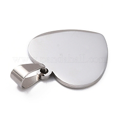 Non-Tarnish 304 Stainless Steel Mirror Polished Finish Stamping Blank Tag Pendants&nbsp;STAS-L220-02C-B01