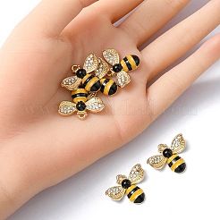 6Pcs Rack Plating Alloy Enamel Pendants&nbsp;ENAM-YW0002-56D