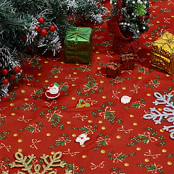 Christmas Theme Printed Polyester Fabric&nbsp;DIY-WH0308-623B