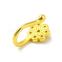 Clear Cubic Zirconia Flower Clip on Nose Rings&nbsp;AJEW-F059-10G