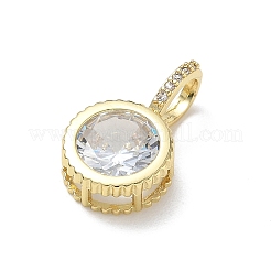 Brass Pave Cubic Zirconia Pendants&nbsp;CU-CBA6980-08G-J