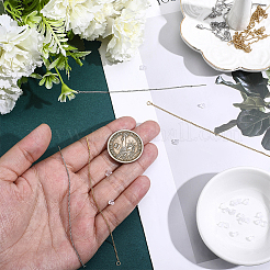 10ペア2色304ステンレススチールスタッドピアスファインディング  カーブチェーン ループ付き耳糸  20個のプラスチック製イヤーナット付き  ミックスカラー  109x1x0.4mm  穴：1.7mm  ピン：0.7mm  5ペア/カラー&nbsp;STAS-BBC0009-71