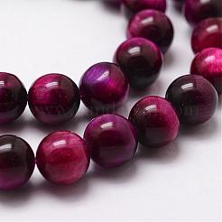 Natural Tiger Eye Bead Strands&nbsp;G-D840-54-8mm-04