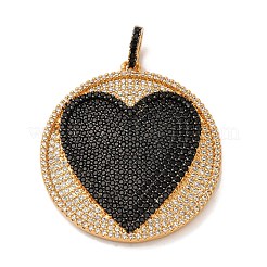 Brass Micro Pave Cubic Zirconia Pendants&nbsp;KK-U076-15G
