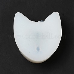 ハロウィーン悪魔猫ヘッド diy ローソク足シリコーン金型  レジン型  UVレジン用  エポキシ樹脂工芸品作り  ホワイト  81x77x28mm  内径：49x64mm&nbsp;LS-SIMO-B002-13