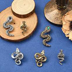 6Pcs 6 Styles Snake Zinc Alloy Lapel Pin Backs for Backpack Clothes&nbsp;JEWB-CJ0001-64