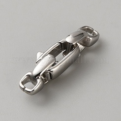 ステンレススチールカニカン  最終パーツと  ステンレス鋼色  25.5mm  穴：3x2mm&nbsp;STAS-CJC0013-03B