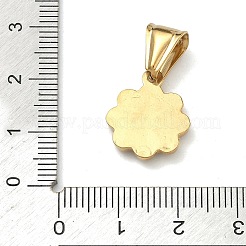 クリスマス 304 ステンレス ペンダント  クリスマスツリーとスノーフレークのチャームが付いた花  イオンプレーティング（ip）  長持ちメッキ  20KGP本金メッキ  17x14.5x3mm  穴：4x9mm&nbsp;STAS-D225-07G