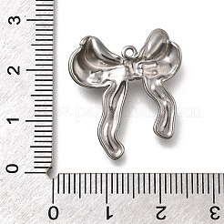 304ステンレスペンダント  ちょう結びチャーム  変色防止  ステンレス鋼色  24.5x21.5x5mm  穴：1.2mm&nbsp;STAS-C119-06A-P