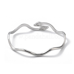 304 Stainless Steel Cuff Bangles for Women&nbsp;BJEW-Z078-09P