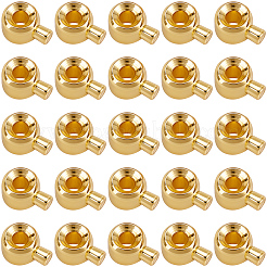 30Pcs Brass Crimp Beads&nbsp;KK-BBC0024-23G