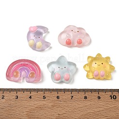 Sky Theme Transparent Resin Cabochons&nbsp;RE-CBA332C-02