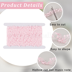 20 Yards Polyester Musical Note Lace Trim Ribbon&nbsp;OCOR-GF0004-44D