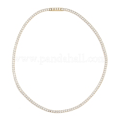 925 Sterling Silver Pave Crystal Cubic Zirconia Tennis Necklaces for Women&nbsp;NJEW-C096-01B-G02
