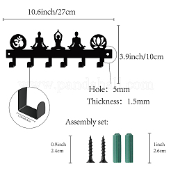 Iron Wall Mounted Hook Hangers&nbsp;AJEW-WH0156-100