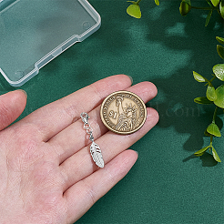 スターリングシルバーペンダント装飾925個  スターリングシルバー925個付き  羽  プラチナ  32mm&nbsp;HJEW-PH02136