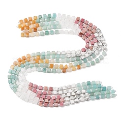 Natural Dyed White Jade & Quartz Crystal & Howlite & Yellow Aventurine & Rhodonite Beads Strands&nbsp;G-H333-03D