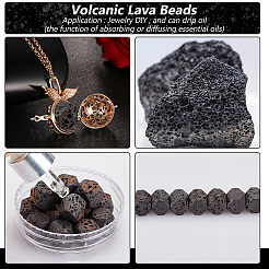 2連売り天然溶岩ビーズ連売り  多面カット  ポリゴン  9x9x8~8.5mm  穴：1mm  約47個/連  15.71インチ（39.9cm）&nbsp;G-OC0004-76