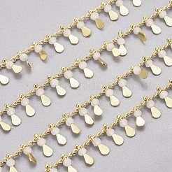 3.28 Feet Handmade Glass Beaded Chains&nbsp;X-CHC-E020-01C