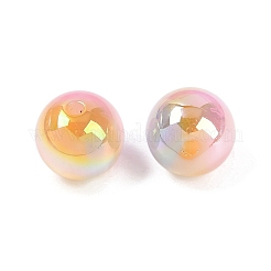 グラデーションカラーのレジンビーズ  パールカラーの  ラウンド  砂茶色  16mm  穴：2.5mm&nbsp;RESI-P042-01A-05