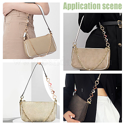 4Pcs 4 Colors Crescent Moon Alloy Enamel Link Purse Strap Extenders&nbsp;FIND-WR0009-39