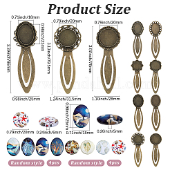DIY Oval & Flat Round with Animal Bookmark Making Kits&nbsp;DIY-SC0032-10