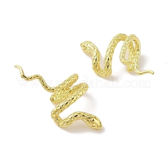 Left and Right Snake Brass Cuff Earrings for Women&nbsp;EJEW-I305-13G